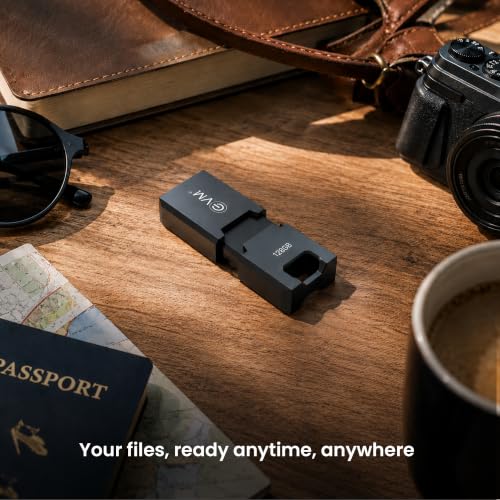 Image of EVM EnC 128GB Type-C USB 3.2 Gen 1 Flash Drive | Impressive 120MB /s Read| Sleek Compact Modern Design | Integrated Convenient Key Loop | Versatile Portable Storage | 10 Years Warranty (ENC /128GB)