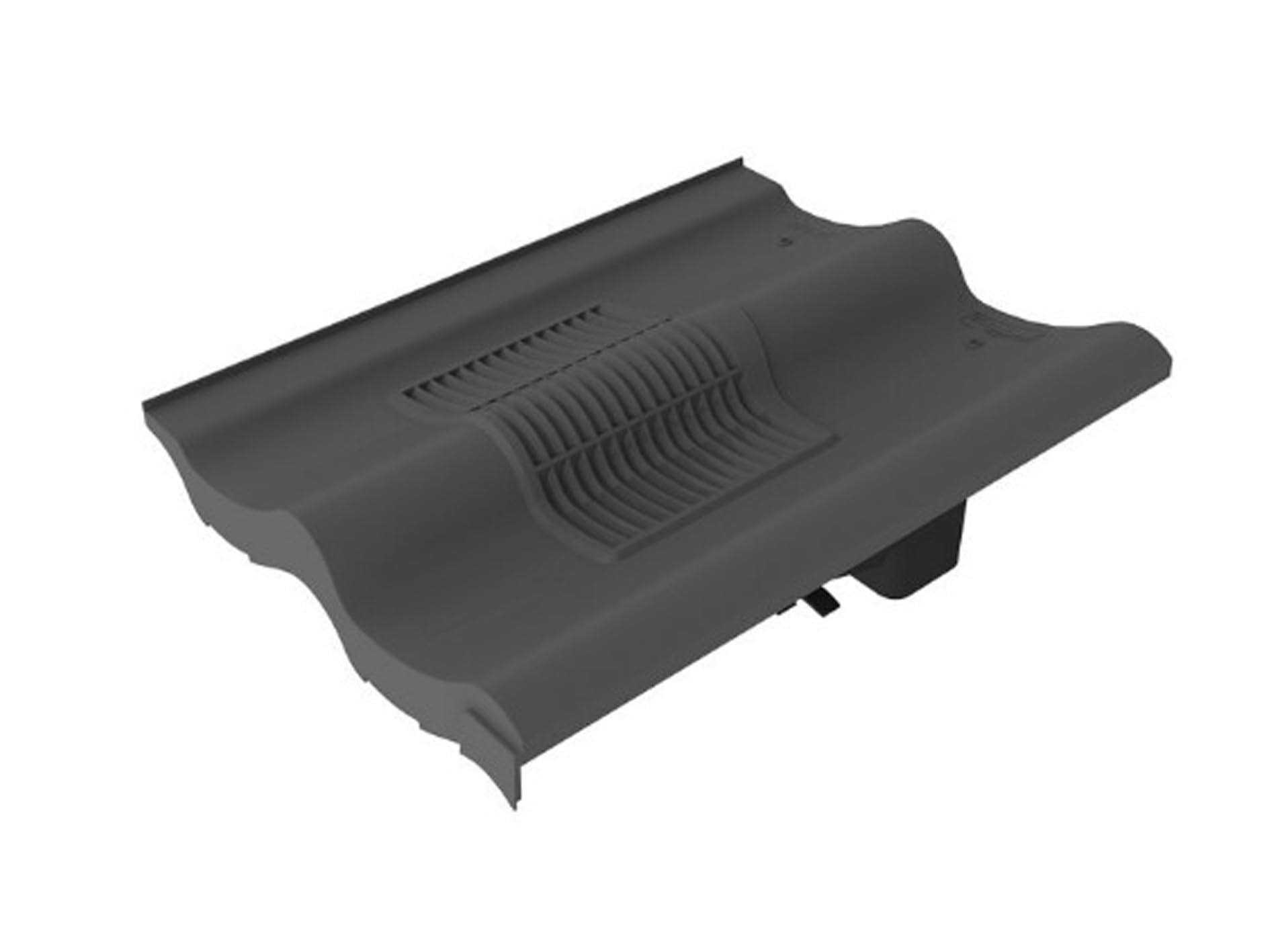 Timloc Grey Double Pantile Roof Tile Vent Rtv-Dpgr Roofing Slate Ventilation (Grey)