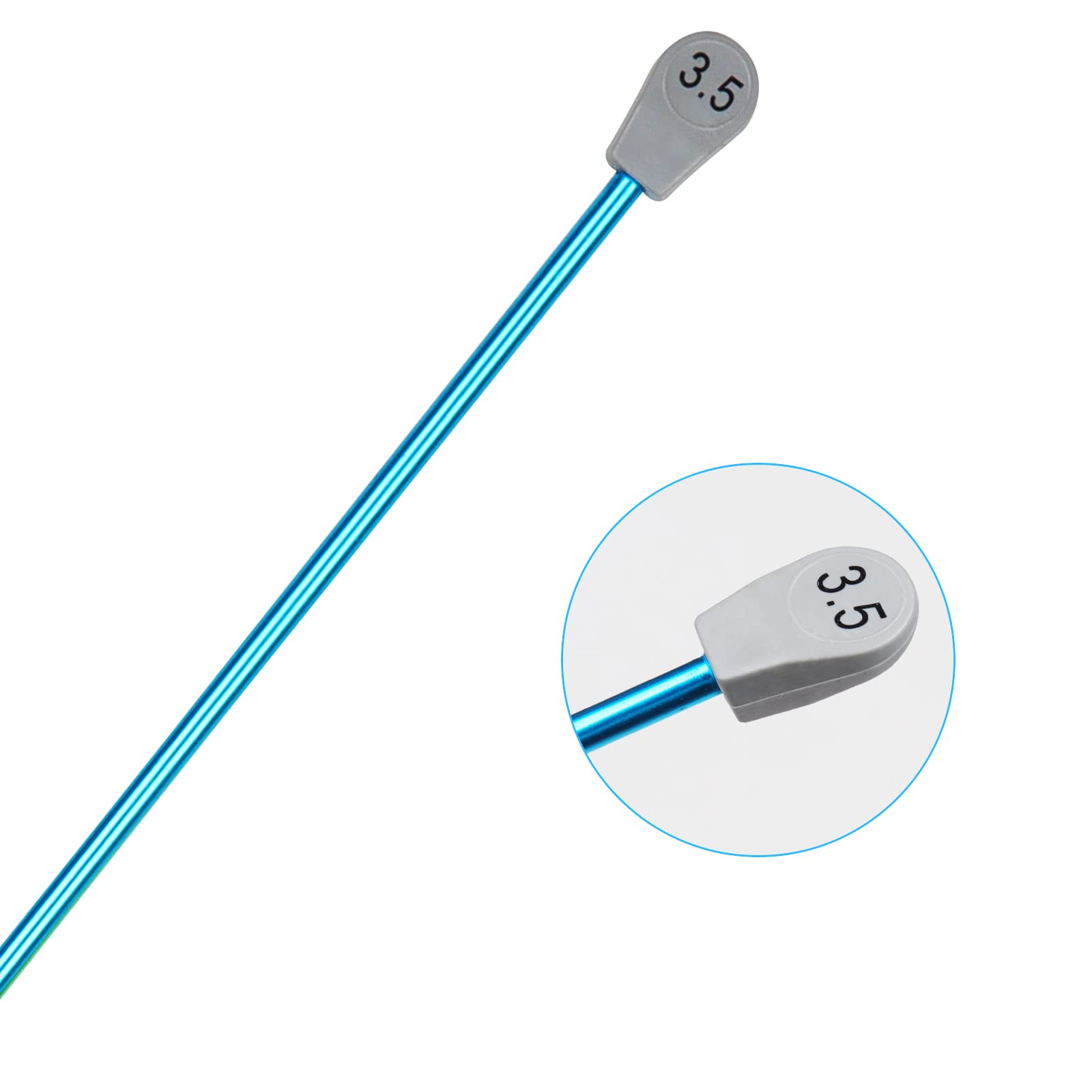 Ferri Da Maglia In Alluminio 3,5 Mm - Lunghi 35 Cm - Leggeri E Lisci Per Principianti E Esperti - Coopay - Foto 5