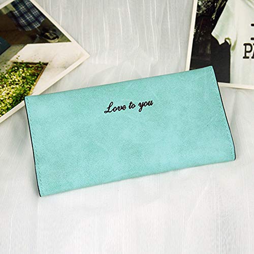 pedkit Mulheres carteira longo bolsa amor para você cor sólida embreagem vintage moda dinheiro clipe