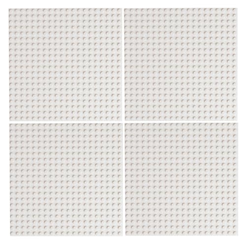 Image of Classic Baseplate - Building Kit for Toddlers & Kids - 20 x 20 Studs - 6.3 x 6.3 inches - Pack of 4 Baseplates - Compatible with Major Brands