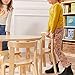 ECR4Kids Bentwood Table and Curved Back Chair Set, Kids Furniture, Natural, 5-Piece