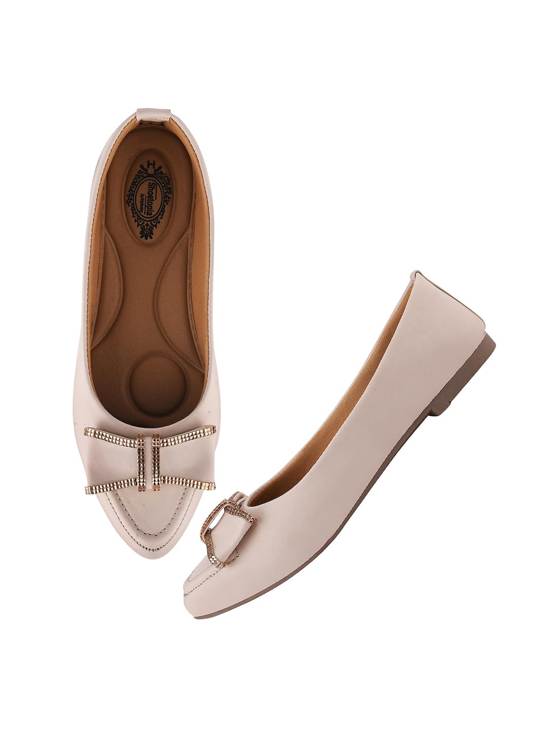 Shoetopia Pointed Toe Bow Detailed Cream Bellies for Women & Girls /EU39 (B0DDJKTSQ4) Amazon Price History, Amazon Price Tracker
