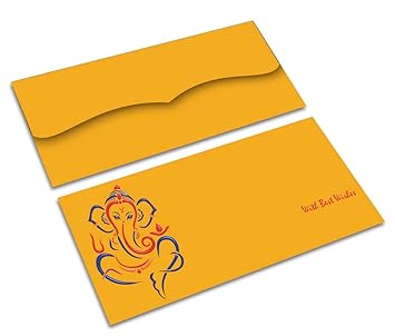Brown Cloud Exclusive Velvet Finish Embossed UV Printed Shagun/Money/Gift Envelope/Cover/Lifafa for Kids/Gift/Festival and Other Ocassions (SEVLVT PR 025) (Pack of 10)