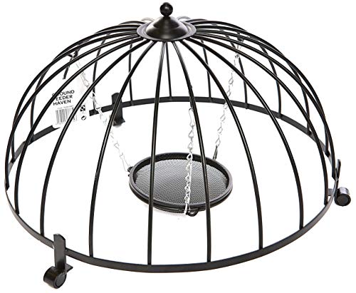 Wild Garden Bird Heavy Duty Ground Haven Cage Feeder and Hanging Metal Mesh Feeder