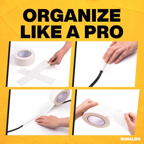 Image of Gaffers Tape Heavy Duty, Easy to Rip, Residue-Free Professional Grade Floor Tape for Electrical Cords, Matte Finish Non Reflective, Weather Resistant (1, White, 2 inch x 30 Yards)