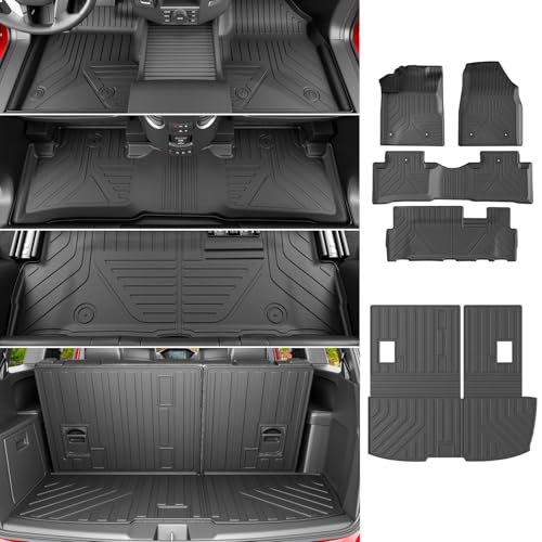 powoq Floor Mats Cargo Mat Compatible with 2009-2015 Honda Pilot