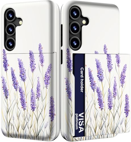 IWONE for Samsung Galaxy S24+ Plus & S25+ Plus Case - Blue Lavender Field