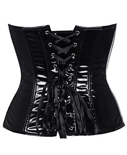Sayfut Pvc Leather Steampunk Gothic Wasit Trainer Overbust Corset Bustier M #TOP4