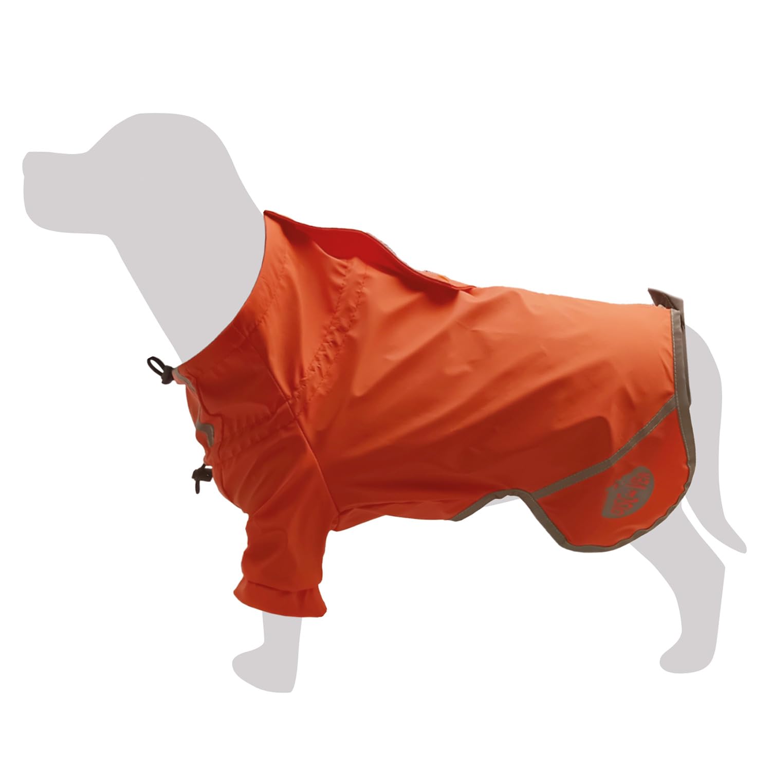 Arquivet Imperméable Orange pour Chien 'Monte Vettore' XL 40 cm Protège de la Pluie et du Froid Imperméable pour Chien