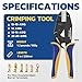 Haisstronica Crimping Tool for Non-Insulated Open Barrel Terminals Receptacles,AWG 22-10 Ratchet Wire Crimper Tool,Wire Terminal Crimper HS-5327