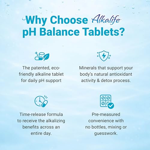 Alkalife pH Balance Tablets, 1 Pack, Alkaline Mineral Support Without the Bottles, Enteric-Coated for Maximum Absorption, Potassium & Sodium Bicarbonate, Immune Support, 90 Tablets (1 Month Supply) — view 6