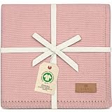 DIKOS® Babydecke Altrosa – 100% GOTS Bio-Baumwolle & Oeko-TEX® Standard 100, extra weich & atmungsaktiv, Kuschel- & Strickdecke für Neugeborene Mädchen, Ganzjahresdecke, Geschenk zur Geburt