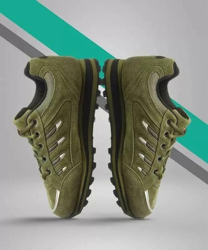 Image of Sport Shoes Green Mens Athletic Sneakers | Lightweight Comfort Durable Design | Size