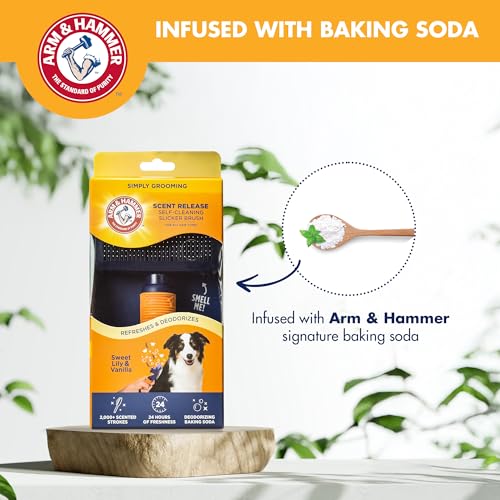 Arm & Hammer Deodorizing Slicker Dog Brush, Sweet Lily & Vanilla Scent - image 4