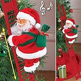 Electric Climbing Ladder/Rope Santa Claus,Santa Climbing Ladder with Music Funny Singing Climbing...