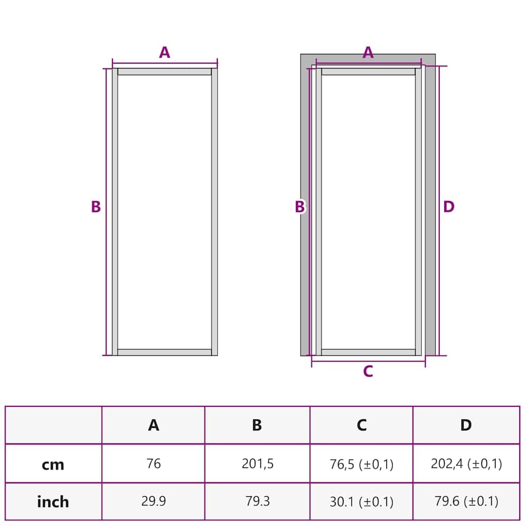 vidaXL Porta Interni Sottile Nera 76x201,5cm Vetro Temperato Alluminio