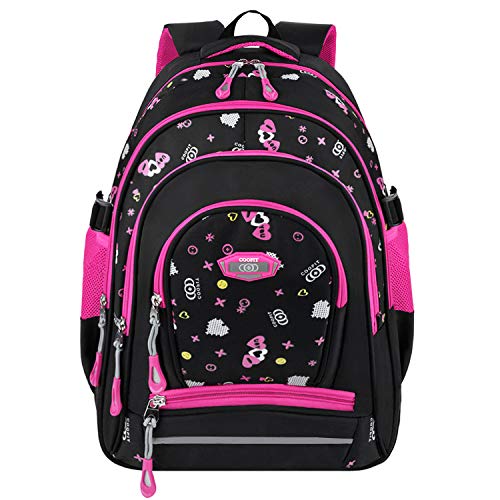 Cartable Fille, Coofit Design Original Cartable Fille Primaire en Oxford Sac Ecole Fille Sac a Dos Fille pour Scolaire College Ecole Voyage Grande capacité Cartable Filles