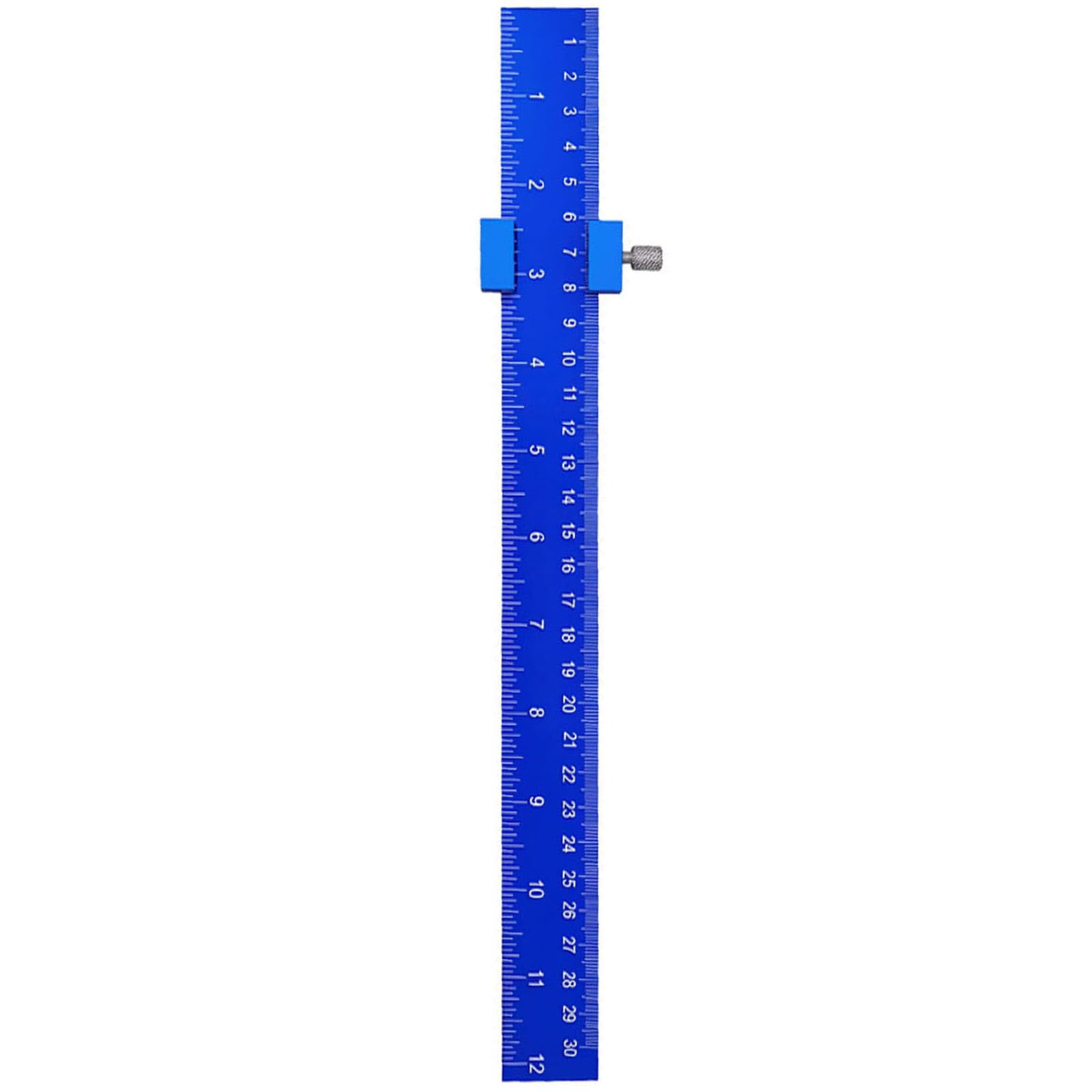 Jiingekk Blue Position Ruler 12Inch Measuring Tool For Enthusiasts Featuring Lightweight Design And Double Metric Imperials Scale Accurate Ruler
