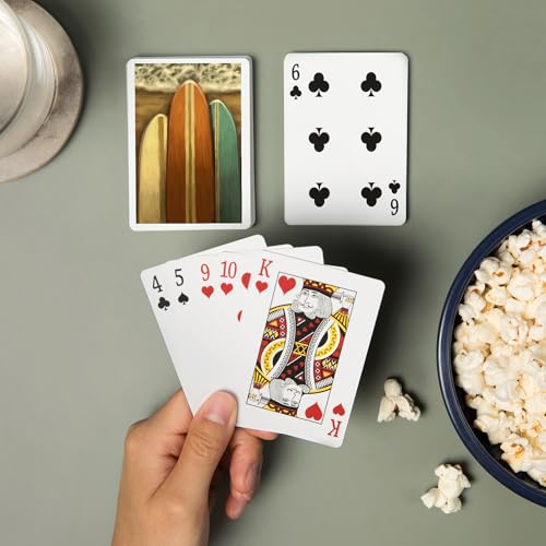Baraja de 52 cartas tamaño póker Surfboards óleo miniatura 2