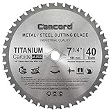 Concord Blades MCB0725T040HP 7-1/4-Inch 40 Teeth TCT Ferrous Metal Cutting Blade