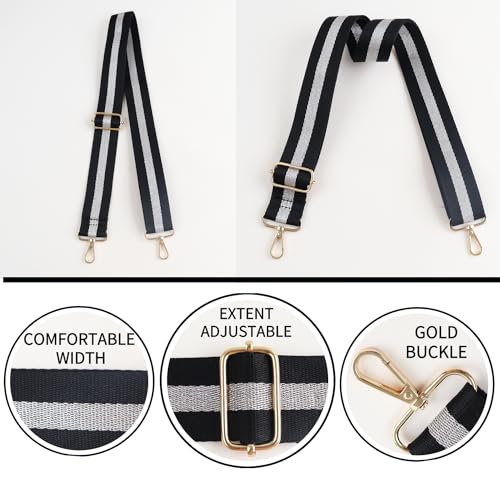 Image of Adjustable Replacement Shoulder Strap Luggage Straps Belt Crossbody Canvas Bag Handbag Purse Strap for Women (H-style 58)