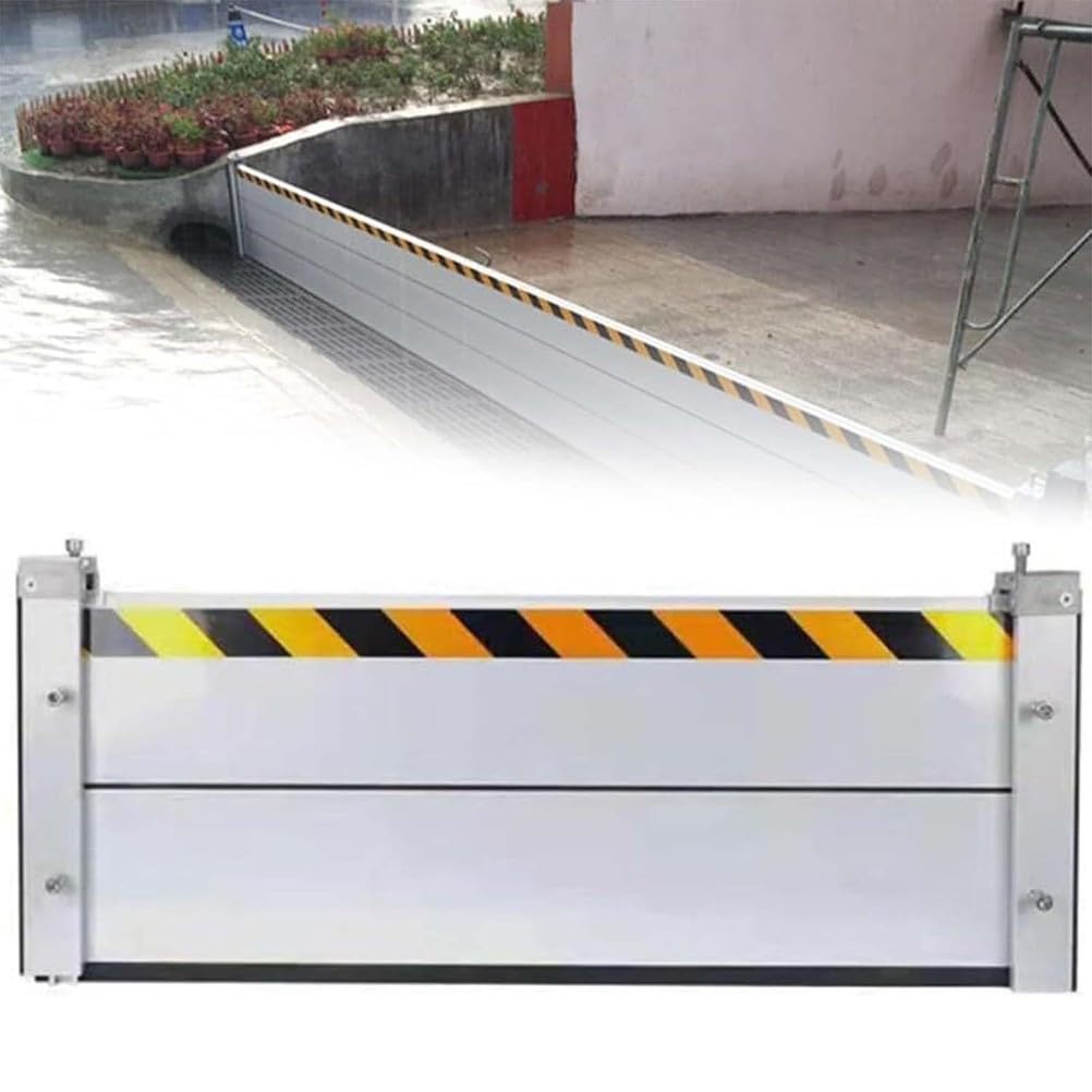 Générique Aluminium Barrière Anti-Inondation pour Portes Contre Les Inondations pour Garage Réutilisable Barrière Mobile De Protection Contre Les Inondations