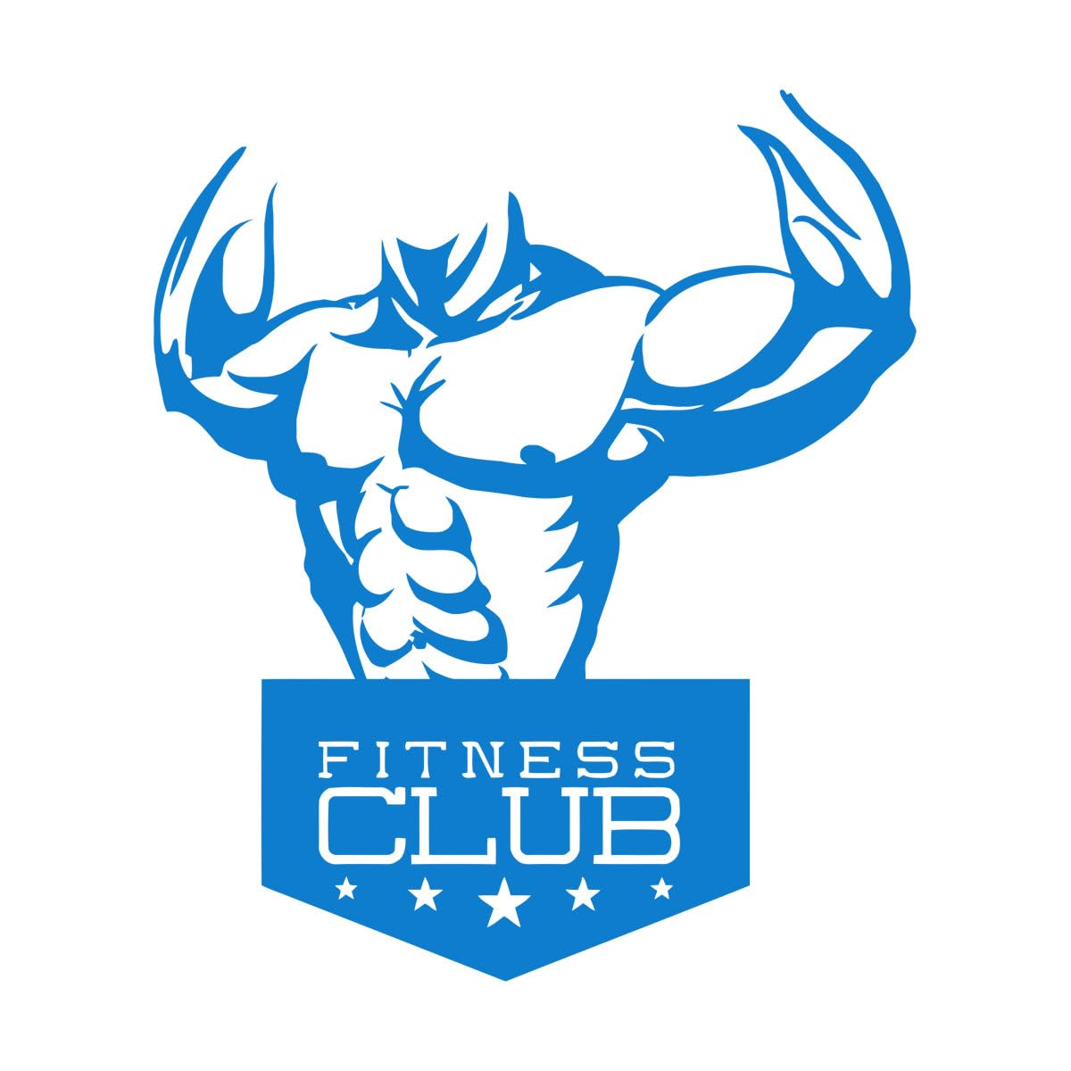 Fitness Club Sign Vinyl Decal Gym Athletic Body Bodybuilding Sports Wall Stickers Motivational Quote Removable Room Decor Small - 36x42cm
