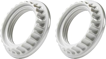 2 PCS Lamp Shade Rings Single Size (Approx. 35mm) White E26 Light Socket Collar Rings, Threaded Reducers for Hanging Lamp Holders (Approx. 1-3/8 Inner Diameter)