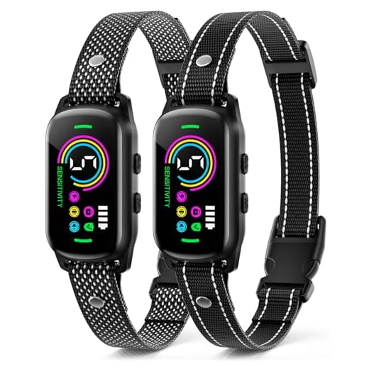 What Is The Best Collar For A Dog That Stops Barking? | Bark Collar 2 Pack Bark Collar, Rechargeable Dog Bark Collar for Large Medium Small Dogs, Smart Training Collar with 5 Adjustable Sensitivity Beep Vibration Harmless Shock, Anti Barking Device for Dogs