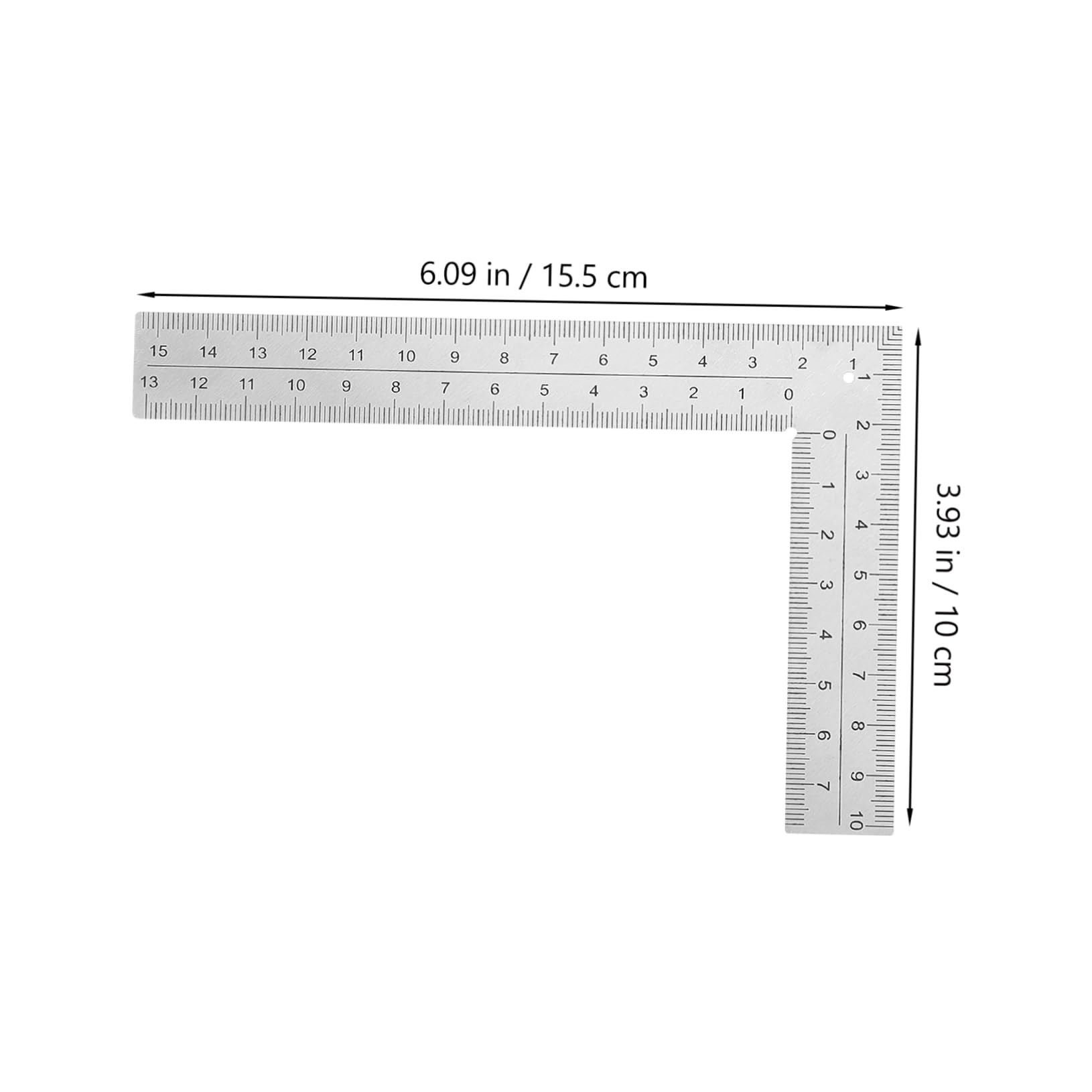 ARTIBETTER Stainless Steel L Shaped Ruler Right Angle Ruler Square Framing Measuring Tool Carpenter Metal Ruler for Engineer Carpenter Woodworking 150x100mm