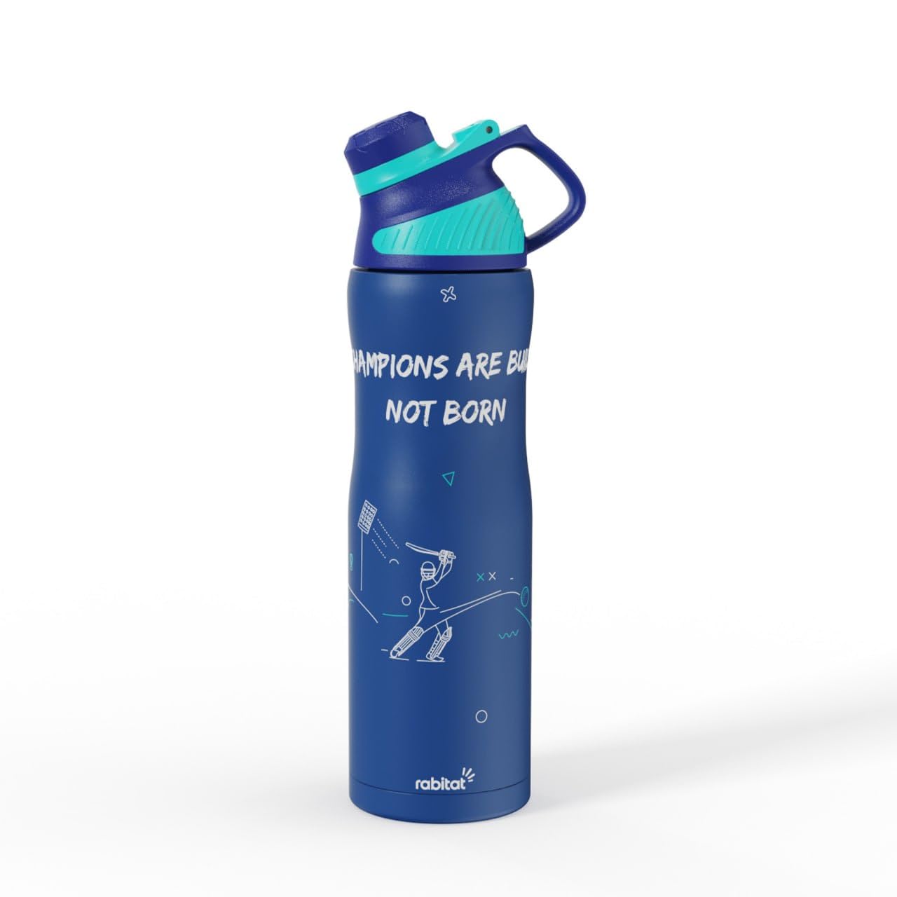 Rabitat ZYLO Max Insulated Water Bottle for School Kids 750ml | Steel Water Bottle for Kids | Kids Water Bottle | 2 Year Brand Warranty | Hot & Cold Upto 24 Hours | School, Gym, Outdoor PowerPlay