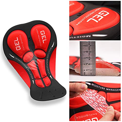 YUANKEECE Lixada Hombres Ciclismo Ropa Interior Pantalones Cortos Transpirable Gel Acolchado Ciclismo Pantalones Cortos (l)