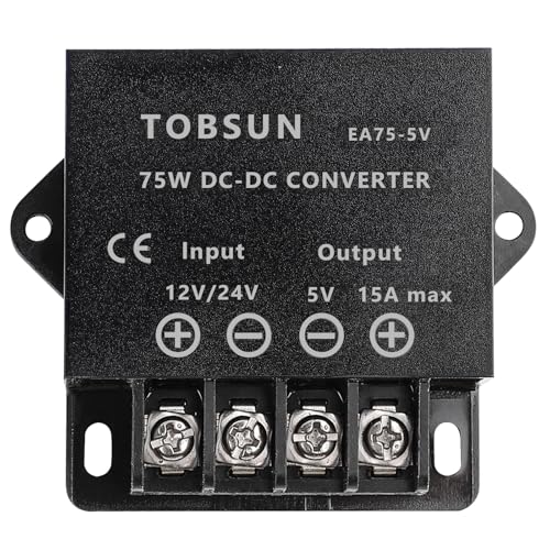 DC 12V 24V to DC 5V 15A 75W Power Converter Step Down Converter Adapter Voltage Reducer Regulator Power Supplies Transformer Module