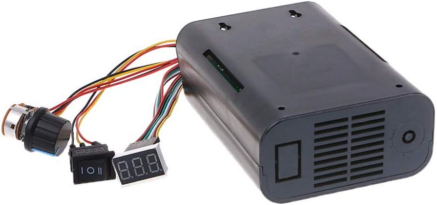 Exclusive Special ICQUANZX DC Motor Speed Controller, 60A DC10-55V Motor Governor High Power Control Board with Digital Display - 0-100% Adjustable