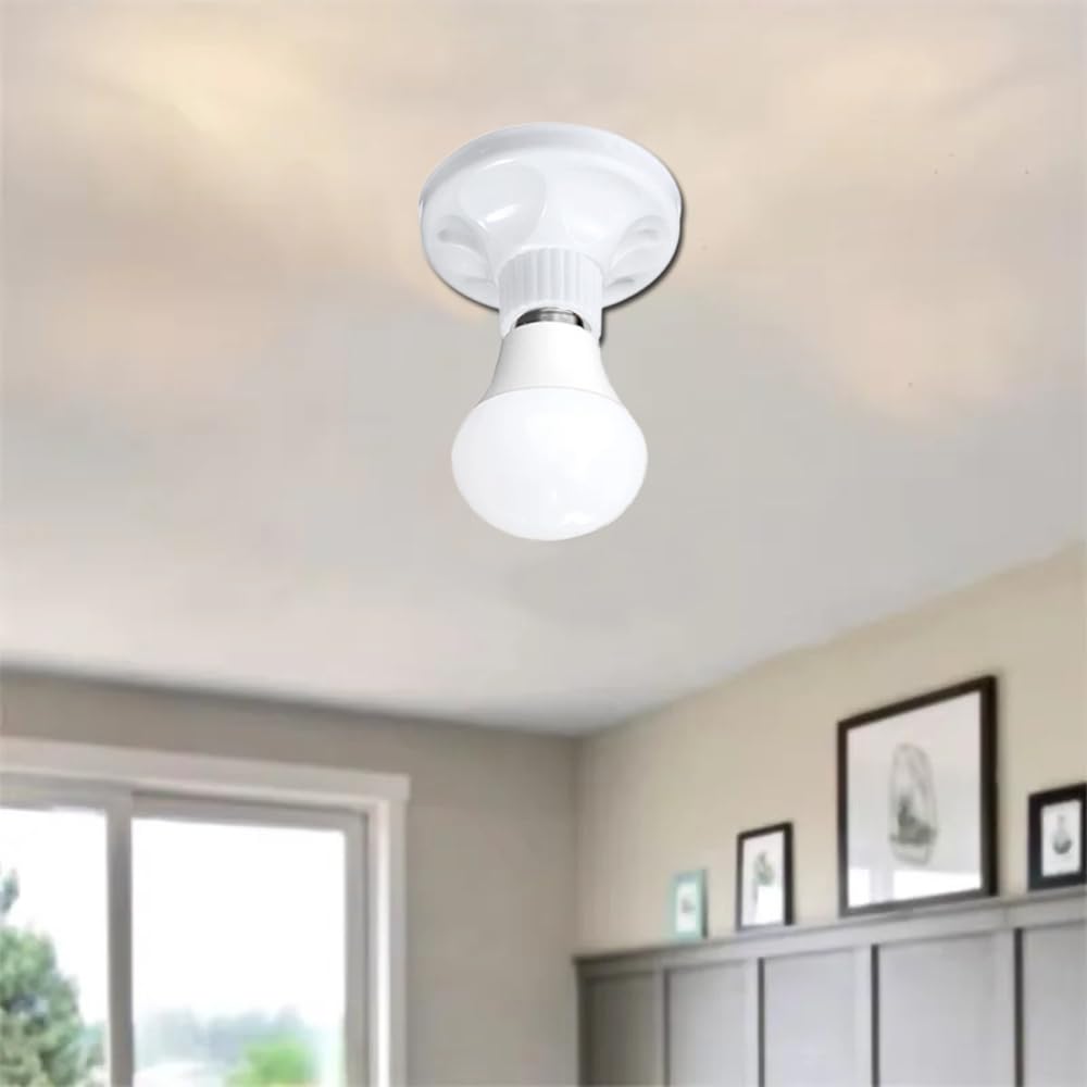 Light Socket with Cord Light Bulb Base E26/E27 Lamp Base Desktop 15ft Screw Socket with On/Off Switch
