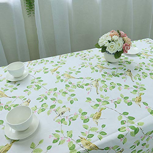Nappe oiseaux branches fleurs coton pour protéger et décorer la table - 5