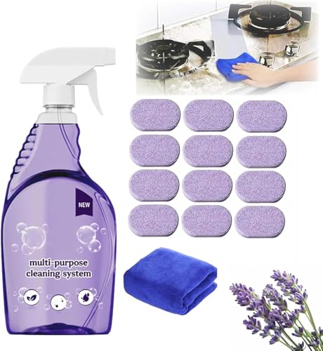Dr Clean Spray Cleaner for Ovens, All-Purpose Cleaning Spray Cleanlix Cleaner with Concentrated Cleaning Tablet and Towel for Instant Stain Removal