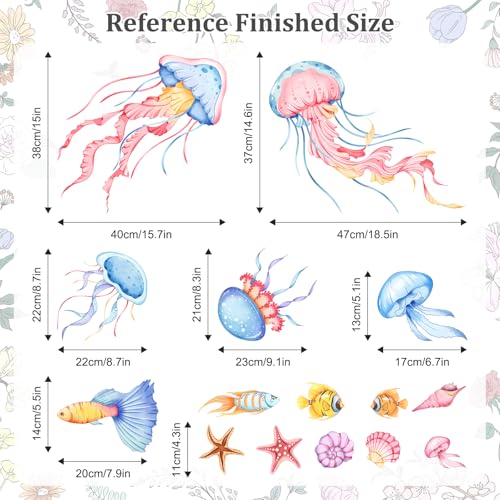 Vinilos Decorativos Medusas Acuarela para Pared miniatura 5