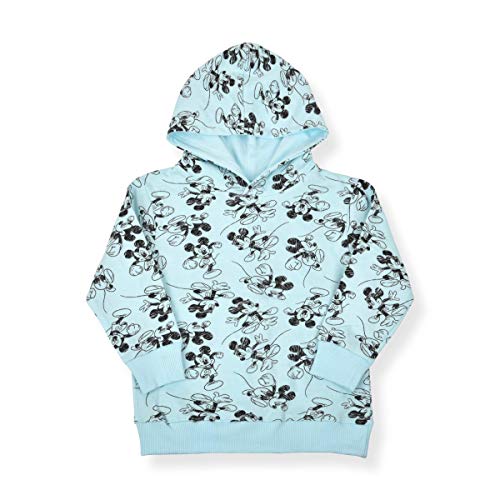 Disney Mickey Mouse Boys Pullover Fleece Hoodie Sweatshirt Jacket, Blue, Size 6