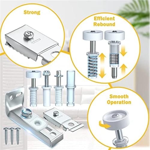 Herrajes para puerta plegable 8 piezas Kit de reparación y repuesto para clóset corredizo bifold miniatura 3