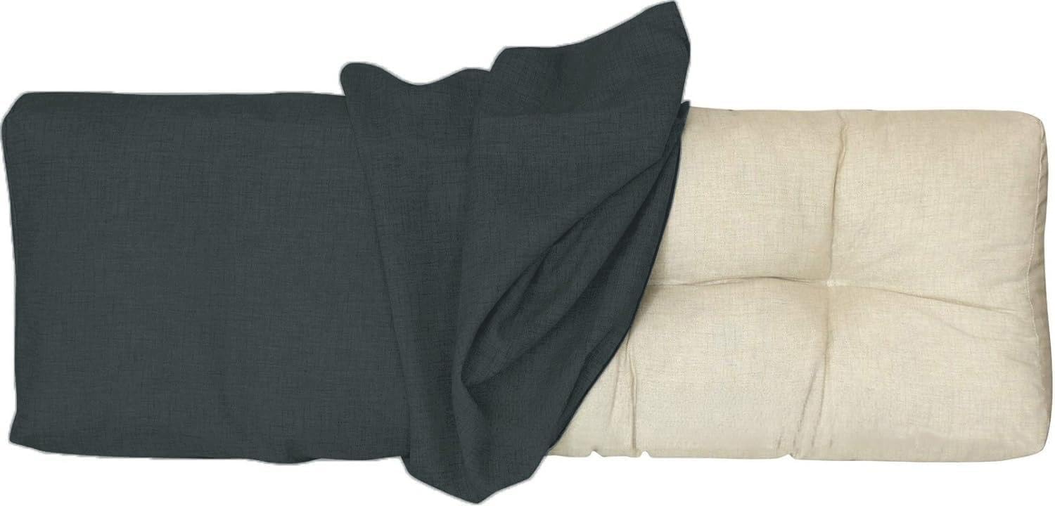 Bench Cushion Pad Covers Outdoor/Indoor with zip 2/3 seater Seat Cushion Replacement Cover 120x40 110x40 140x45 150x50 Non-Slip Bottom for Bench Cushion Chair Bay Window Cushion(Dark Gray,90x35x10cm T