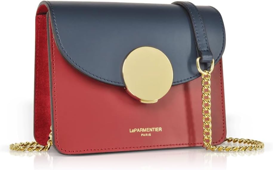 New Ondina Mini Color Block Shoulder Bag, Calf Leather, Gold Hardware, 6.7 x 5.1 x 3 inches - Image 2