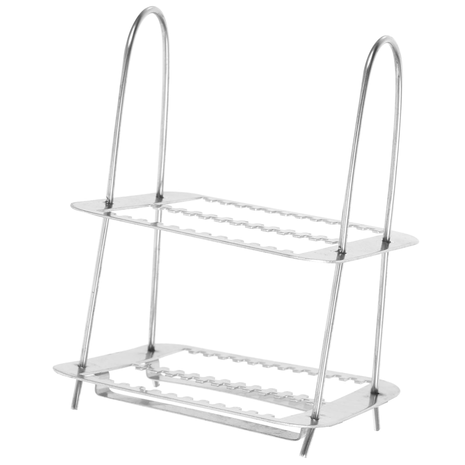 STOBAZA Stainless Steel Staining Rack 26 Glass Slides Holder Lab Microscopy Storage Rack Easy Access