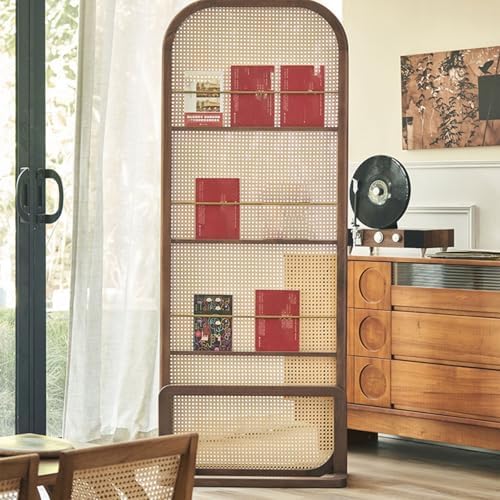 Hand-Woven Rattan Room Divider Panels, 70.8'' High Freestanding Privacy Screen, Temporary Separator for Bedroom, Elegant Space Creator, Stylish Home Decor