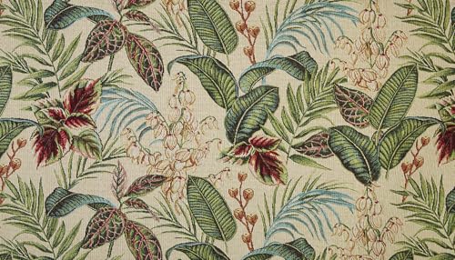 Kt KILOtela - Polsterstoff Meterware Jacquard Gobelin, Polsterstühle, Kissen, Kopfteil, Sofa, Taschen, verschleißfest, Breite 280 cm, Botanisch, tropisch, Beige Kt KILOtela - Polsterstoff Meterware Jacquard Gobelin, Polsterstühle, Kissen, Kopfteil, Sofa, Taschen, verschleißfest, Breite 280 cm, Botanisch, tropisch, Beige