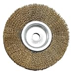 Bürstenscheibe, Ø 150 mm, Typ mit Loch, Material Messing – ideal zum Schruppen und Reinigen bei Metall- und Holzarbeiten