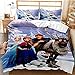 EA-SDN Parure De Lit Anna Et Princesse Aisha,Housse De Couette Reine des Neiges-gelée pour Enfants Et Filles,Parure De Lit 3 Pièces avec Taie D'oreiller135x200 (Gelé9,220x240cm+50x75cmX2)