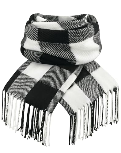 Image of Loritta Winter Scarf for Women, Long Plaid Shawl Wraps Scarves Gifts