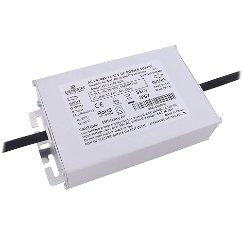 Convertidor de CA de 24 voltios a 12 voltios CC, Convertidor de CA de 48 voltios a 12 voltios CC, AC 20V-50V a 12V DC Rectificador de fuente de